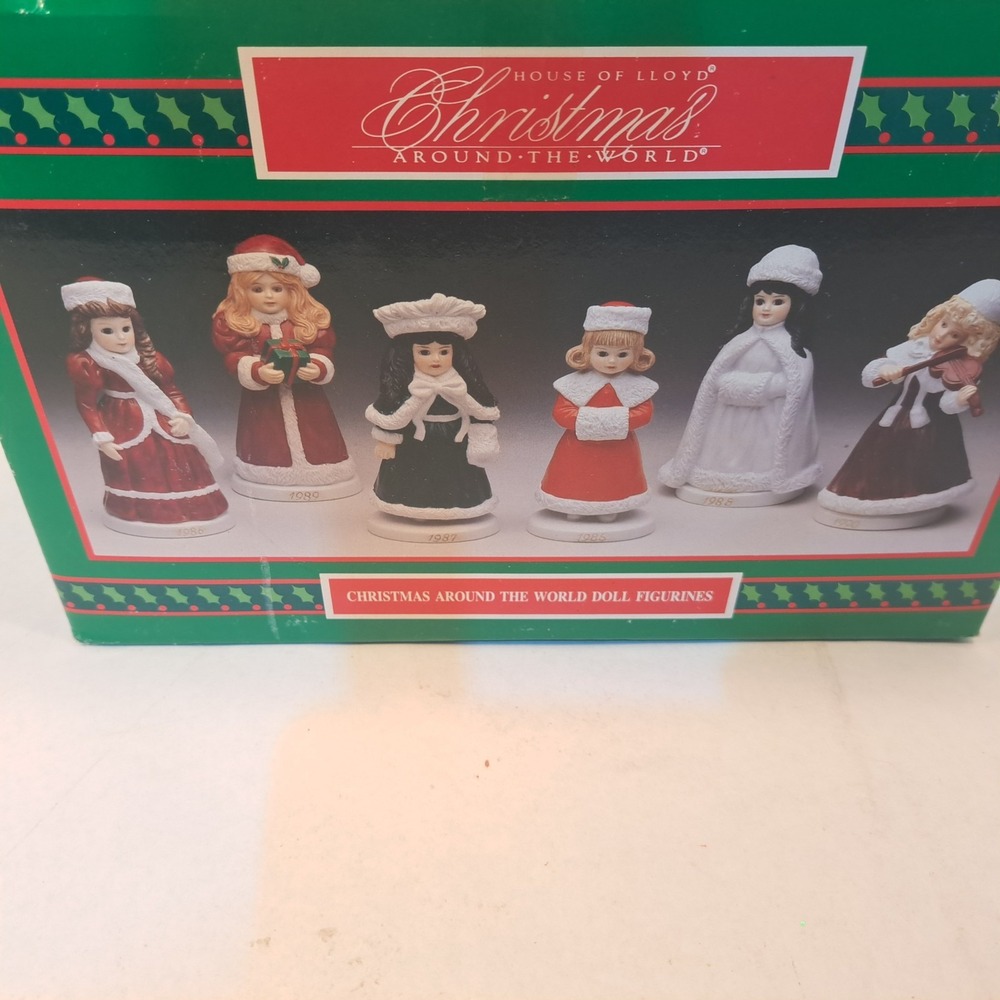 House of Lloyd Christmas Around the World Ceramic Figurines Set of 6 Boxed 1991